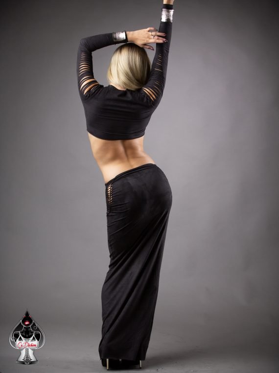 Elegant Two Piece, Co-Ord Set of long Skirt et Top XANA cut out and braided - Image 2