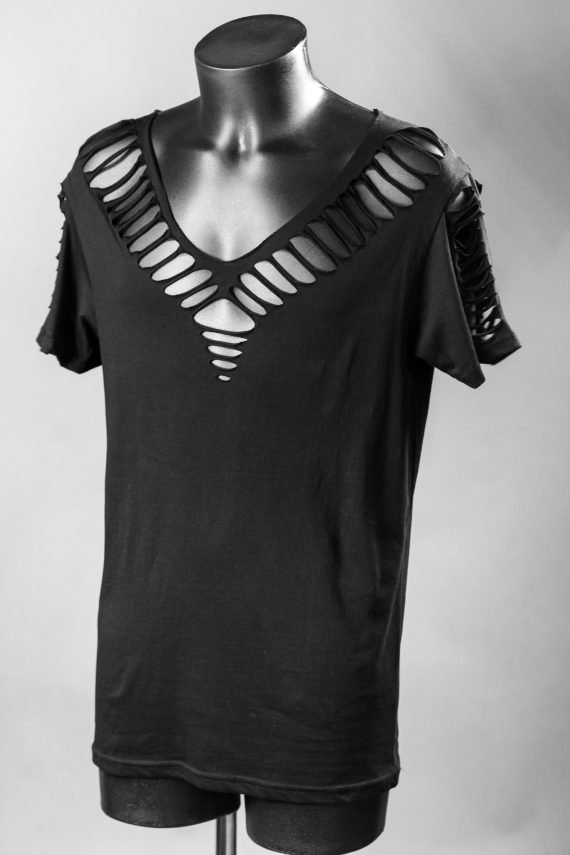 T-shirt for men black sand cut out, festival, Burning man - Image 2