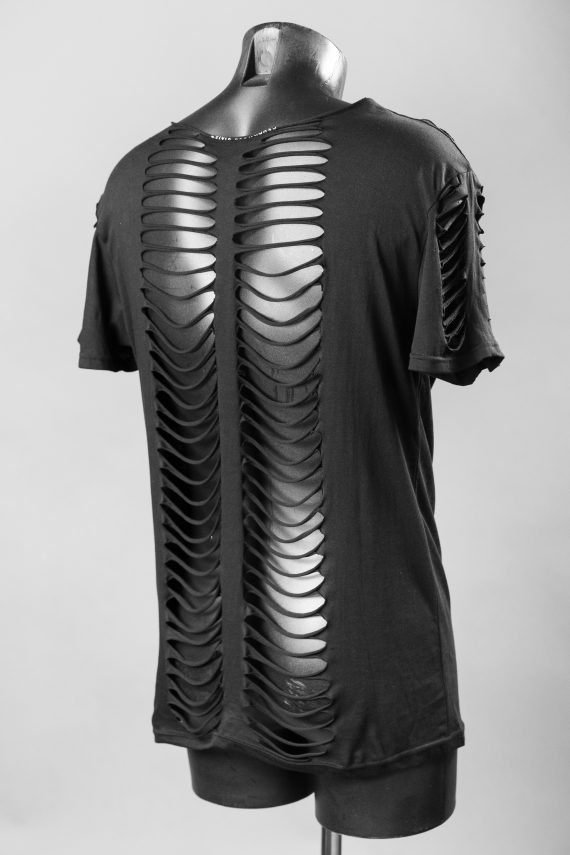 T-shirt for men black sand cut out, festival, Burning man