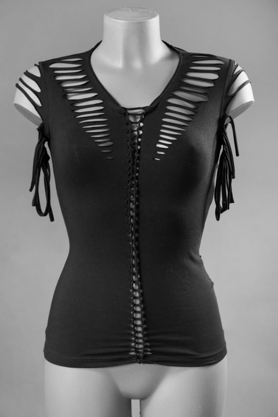 Top hot'cute cut out, ripped and braided - Image 14