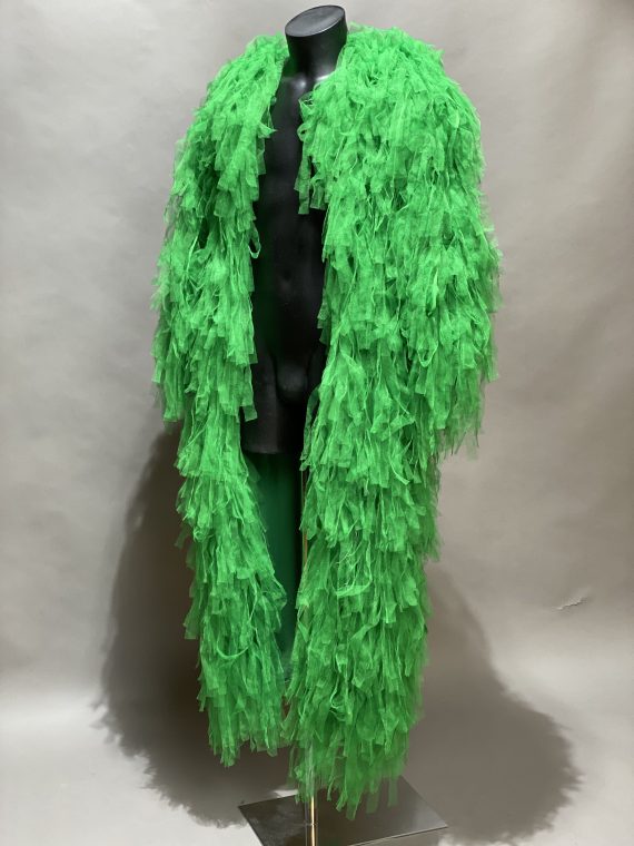 Long green coat in veil for men, Event, Festival, Stage, Singer Costumes, Burning Man - one size - Image 6