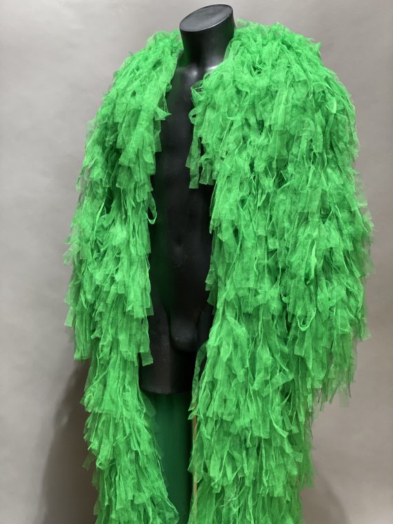 Long green coat in veil for men, Event, Festival, Stage, Singer Costumes, Burning Man - one size - Image 7