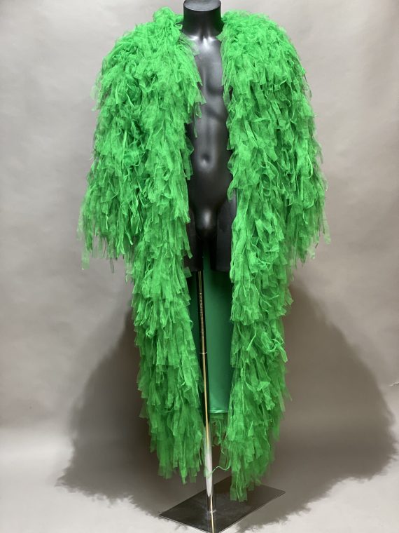 Long green coat in veil for men, Event, Festival, Stage, Singer Costumes, Burning Man - one size - Image 8