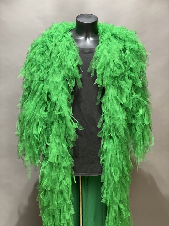 Long green coat in veil for men, Event, Festival, Stage, Singer Costumes, Burning Man - one size - Image 9